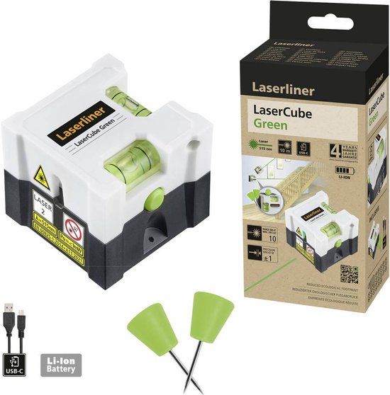 Laserliner LaserCube green Lijnlaser Reikwijdte (max.): 10 m