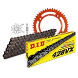Kettingset DID Kettingset Alu 428VX / 120 klinknagel slot oranje voor KTM SX 85 ccm Bj. 2003-2017