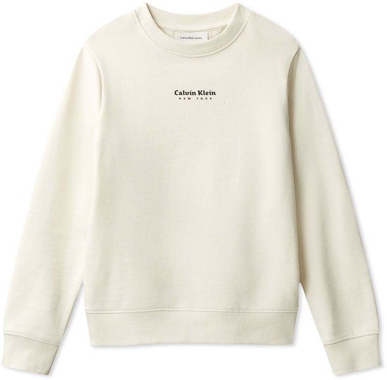 Calvin Klein Minimal Logo Cn Sweatshirt - Kinderen - Wit - 8 jaar