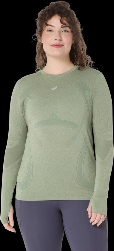 ASICS Road Seamless SS Top Dames Groen