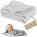 Medi Partners Mousseline Babydeken 75x100cm Mousseline Deken voor Pasgeborenen - Dunne Zachte Knuffeldeken Zomerdeken Voor Peuters Speelmat Wieg Kinderwagen (Grijs)