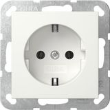 GIRA Systeem 55 Wandcontactdoos met randaarde 1V Zuiver wit MAT 446627