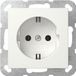 GIRA Systeem 55 Wandcontactdoos met randaarde 1V Zuiver wit MAT 446627