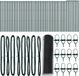 vidaXL - zeshoekig - gaashek - met - grondbevestiging - 100 - x - 0,8 - m - Grijs - Mesh
