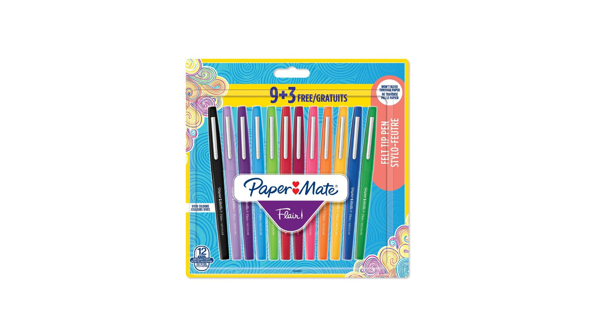 Paper Mate Flair viltstiften - Medium punt (0,7 mm) - 12 stuks - Meerkleurig