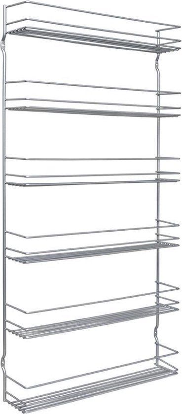 Metaltex Pepito Kruidenrek - 6 Lagen - Zilvergrijs - 36x8x71cm
