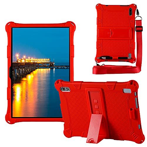 YHFZR Panda YHFZR Koffer voor Jumper EZpad M10, Zacht Kindvriendelijk Lichtgewicht Ingebouwde Standaard Beschermhoes voor Jumper EZpad M10 10,1 Pulgada, Rood