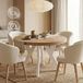 Pero Table De Salle À Manger Ronde Extensible, Style Loft, Scandinave, Diamètre : 90 / 140 Cm, Couleur : Craft Golden / Blanc