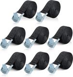 Merkloos Allecto Plus Spanbanden 2 meter 8 stuks Zwart