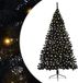 vidaXL - Kunststof - Voorverlichte - Kerstboom - met - 300 - LED - Zwart - 240 - cm - PVC