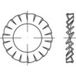 TOOLCRAFT 1067165 Gekartelde schijven Binnendiameter: 2.2 mm DIN 6798 RVS 1000 stuk(s)