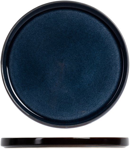 Cosy & Trendy Ontbijtborden Quintana Blue - 4 Stuks Ø 22 cm - Porselein