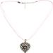 Merkloos Oktoberfeest Edelweiss ketting - tirolerfeest - zilver/zwart - dames - Carnaval