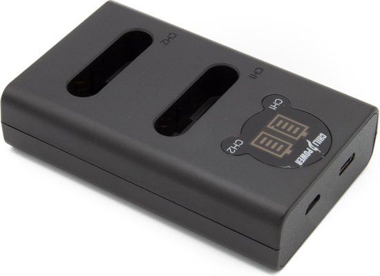 ChiliPower Olympus Li-90B / Li-92B dubbellader voor 2 camera accu's (tegelijk)