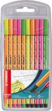 STABILO Pen 68 & Point 88 Fineliner & Viltstift Combinatie Etui - 10 Neon Kleuren