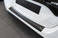 Zwart RVS Achterbumperprotector compatibel met Mazda 2 Hybrid 2022- 'Ribs'