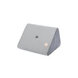 Misioo Foldie Wedge kussen, fluwelen kussen voor kinderkamer, elegant leeskussen van schuim, rugsteunkussen voor kinderen, ideale aanvulling op het klapmatras, 60 x 50 x 36 cm, grijs