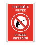 AUA SIGNALETIQUE - Bord voorgeboord met afgeronde hoeken – privé – jachtverboden – model 2 – 300 x 420 mm, aluminium Dibond 3 mm