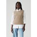 Levi's Bluebell Gilet en tricot torsadé Beige Chiné Moyen