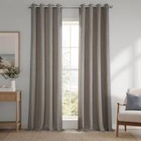 HPD Half Price Drapes Doorvoertule linnen 120 inch lange verduisterende gordijnen voor slaapkamer en woonkamer (1 paneel), 50 W x 120 l, nerts, polyestermix, 50 inch B x 120 inch L (Pack van 1)