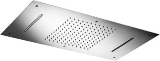 Hotbath Mate Inbouw Hoofddouche 38x70 cm Geborsteld Nikkel LED Dualflow