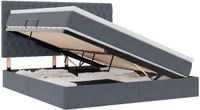 vidaXL LED opbergbed met matras Donkergrijs 180 x 200 cm Fluweel