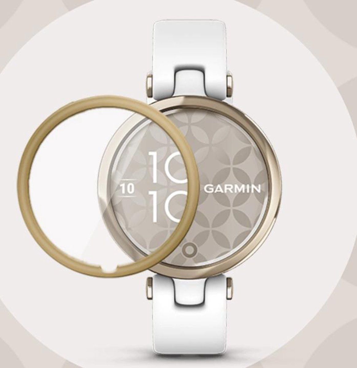 Strap-it Garmin Lily full cover screenprotector - goud