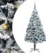 vidaXL Kunstkerstboom Wit 180 cm PVC en Staal en Kunststof