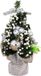 Merkloos / Sans marque Shenzhen Haorui Industrial Technology Co., Ltd. Mini Christmas Tree 20cm Set with Colorful Baubles and Flower Tree Top Decorations for Christmas Party (Silver)