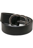 Urban Classics Small Ring Buckle Belt L Black/Silver