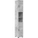 Maison Exclusive Armoire de salle de bain exclusive - Gris béton, avec espace de rangement, dimensions 30 x 35 x 192 cm