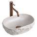 Rea Opzetwastafel Evora Beige Steenimitatie Mat Plastic Ovaal 37,5 x 25,5 x 12 cm