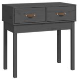 VidaXL Wandtafel 76,5x40x75 cm massief grenenhout grijs