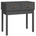 VidaXL Wandtafel 76,5x40x75 cm massief grenenhout grijs