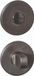 Intersteel WC-sluiting verdekt ø52x6mm met stift 6-8mm PVD antraciet