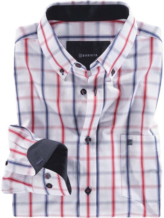 Babista heren overhemd - 39/40 - rood - Plus Size