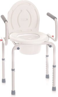 Moretti 4-in-1 toilet- en douchestoel - met opklapbare armleuningen - Wit
