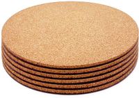 Unyqoos® Set van 6 veelzijdige dubbele kurken onderzetters