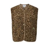 PIECES Curve gilet met panterprint beige