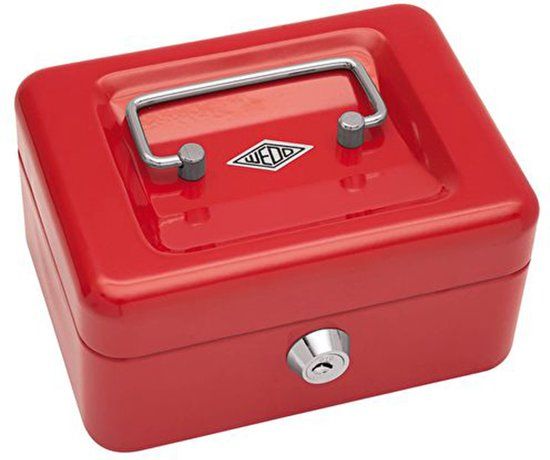 Wedo Geldkistje met Muntgeldbak - Maat 1 - Rood