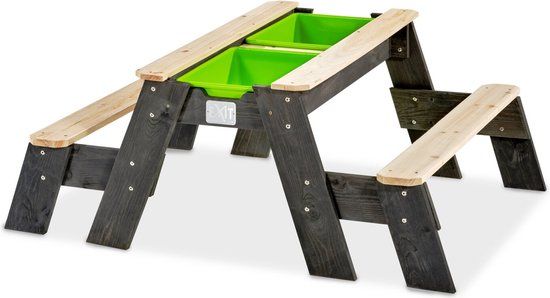 EXIT Aksent Zand-, Water- en Picknicktafel - Grijs - Hout - 3+ jaar