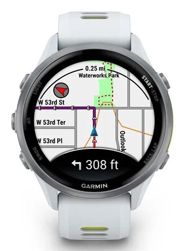 Garmin Forerunner 970 Smartwatch - 1.4" AMOLED - White/Yellow Band