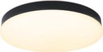 HOFTRONIC Lumi - Badkamer Plafondlamp - 18 Watt 1500 lumen - Zwart - 30 cm - IP54 waterdicht - 2700K Warm wit