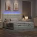 Maison Exclusive - Cadre de lit ottoman avec coussin de matelas gris clair, 200x200 cm, velours