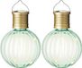Lumineo Jardin/Extérieur 4x pièces Lampe LED/Lanterne solaire éclairage vert 11 x 8 cm