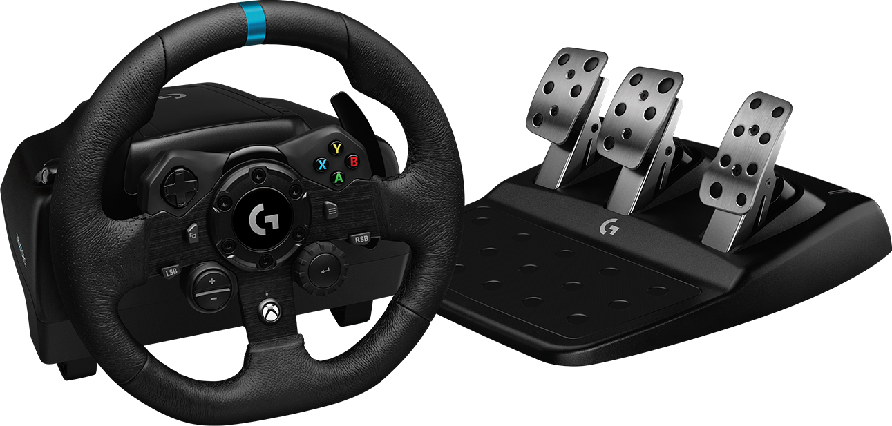 Logitech G G923 Racing Wheel and Pedals - Black - PC, PlayStation 4, PlayStation 5