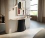 Edge Table console Edge Boot 140x40 cm Céramique Laminam® Travertino Bianco Crème-Blanc Cône Métal Noir