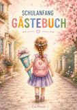 Gästebuch Icecat Gästebuch Schulanfang: A5, blanko Seiten zum selbst gestalten, für Glückwünsche und Erinnerungen/ Einschulung, Schuleingang, Schulstart, Schuleinführung