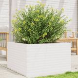 Maison Exclusive Jardinière Blanc, 80x80x45,5 cm, bois massif, pin