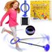 Chimoo Anneau de saut clignotant pour enfants - Ballon de cheville pliable - Ballon de saut sportif avec roue lumineuse - Violet